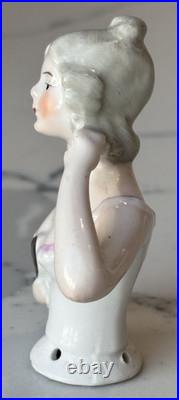 Antique German Porcelain Pin Cushion Half Doll 3 RARE Vintage Collectible Gifts