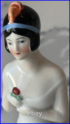 Antique German Porcelain Pin Cushion Half Doll 3 RARE Vintage Collectible Gifts