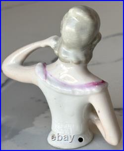 Antique German Porcelain Pin Cushion Half Doll 3 RARE Vintage Collectible Gifts