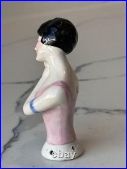 Antique German Porcelain Pin Cushion Half Doll 3 RARE Vintage Collectible Gifts