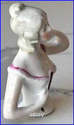 Antique German Porcelain Pin Cushion Half Doll 3 RARE Vintage Collectible Gifts