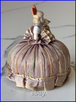 Antique German Porcelain Pin Cushion Half Doll 3 RARE Vintage Collectible Gifts