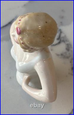 Antique German Porcelain Pin Cushion Half Doll 3 RARE Vintage Collectible Gifts