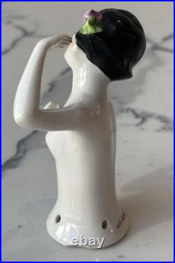 Antique German Porcelain Pin Cushion Half Doll 3 RARE Vintage Collectible Gifts