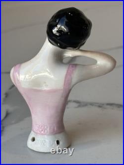 Antique German Porcelain Pin Cushion Half Doll 3 RARE Vintage Collectible Gifts