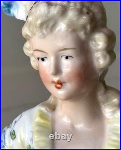 Antique German Porcelain Pin Cushion Half Doll 4+ RARE Vintage Collectible Gift