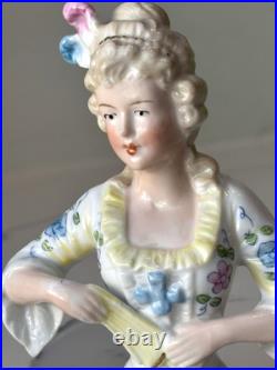 Antique German Porcelain Pin Cushion Half Doll 4+ RARE Vintage Collectible Gift