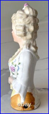 Antique German Porcelain Pin Cushion Half Doll 4+ RARE Vintage Collectible Gift