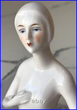 Antique German Porcelain Pin Cushion Half Doll 4 RARE Vintage Collectible Gifts