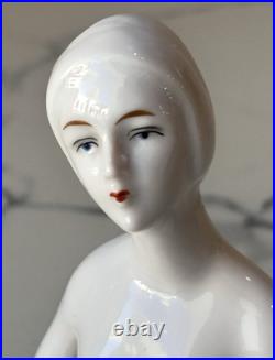 Antique German Porcelain Pin Cushion Half Doll 4 RARE Vintage Collectible Gifts