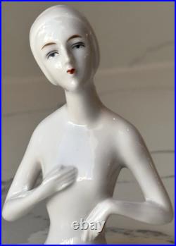Antique German Porcelain Pin Cushion Half Doll 4 RARE Vintage Collectible Gifts