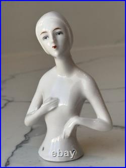 Antique German Porcelain Pin Cushion Half Doll 4 RARE Vintage Collectible Gifts Antique German Porcelain Pin Cushion Half Doll 4 RARE Vintage Collectible Gifts