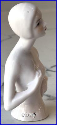 Antique German Porcelain Pin Cushion Half Doll 4 RARE Vintage Collectible Gifts