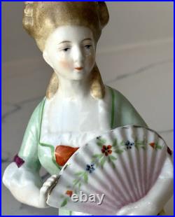 Antique German Porcelain Pin Cushion Half Doll 5+ RARE Vintage Collectible Gift