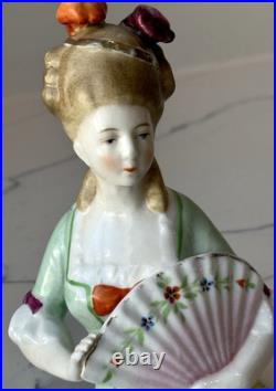Antique German Porcelain Pin Cushion Half Doll 5+ RARE Vintage Collectible Gift