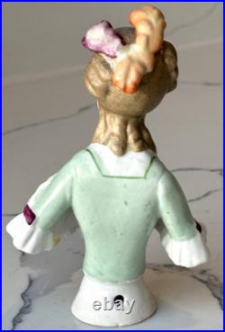 Antique German Porcelain Pin Cushion Half Doll 5+ RARE Vintage Collectible Gift