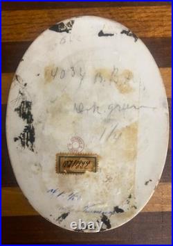 Antique German Porcelain Plaque Allegorical Nude Signed Sontag