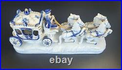 Antique German Porcelain Princess in Horse Carriage Figurine 13.5 Long Antique German Porcelain Princess in Horse Carriage Figurine 13.5 Long