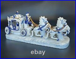 Antique German Porcelain Princess in Horse Carriage Figurine 13.5 Long Antique German Porcelain Princess in Horse Carriage Figurine 13.5 Long
