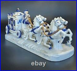 Antique German Porcelain Princess in Horse Carriage Figurine 13.5 Long Antique German Porcelain Princess in Horse Carriage Figurine 13.5 Long