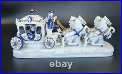 Antique German Porcelain Princess in Horse Carriage Figurine 13.5 Long Antique German Porcelain Princess in Horse Carriage Figurine 13.5 Long
