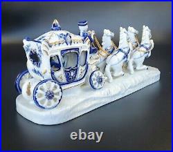 Antique German Porcelain Princess in Horse Carriage Figurine 13.5 Long Antique German Porcelain Princess in Horse Carriage Figurine 13.5 Long