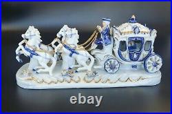 Antique German Porcelain Princess in Horse Carriage Figurine 13.5 Long Antique German Porcelain Princess in Horse Carriage Figurine 13.5 Long