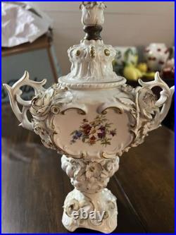 Antique German Potpourri Urns Mirror Set Late 1800's Sitzendor