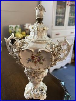 Antique German Potpourri Urns Mirror Set Late 1800's Sitzendor