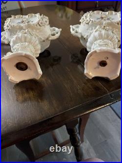 Antique German Potpourri Urns Mirror Set Late 1800's Sitzendor Antique German Potpourri Urns Mirror Set Late 1800's Sitzendor