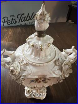 Antique German Potpourri Urns Mirror Set Late 1800's Sitzendor