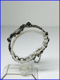 Antique German REGENT 835 Silver Garnet Bracelet Watch Art Deco Vintage Antique German REGENT 835 Silver Garnet Bracelet Watch Art Deco Vintage