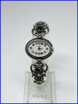 Antique German REGENT 835 Silver Garnet Bracelet Watch Art Deco Vintage Antique German REGENT 835 Silver Garnet Bracelet Watch Art Deco Vintage