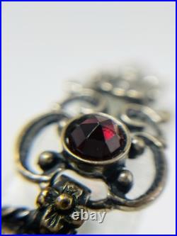 Antique German REGENT 835 Silver Garnet Bracelet Watch Art Deco Vintage Antique German REGENT 835 Silver Garnet Bracelet Watch Art Deco Vintage