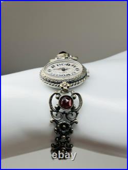 Antique German REGENT 835 Silver Garnet Bracelet Watch Art Deco Vintage Antique German REGENT 835 Silver Garnet Bracelet Watch Art Deco Vintage