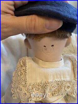 Antique German Rare 18 Bruno Schmidt Bisque Child Doll With Antique Clothes