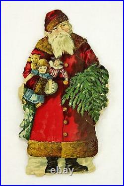 Antique German Santa Claus Christmas Paper Doll Set ca1910