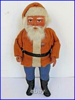 Antique German Santa Claus Papermache and Composition Candy Container 9 tall