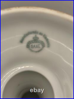 Antique German Saxe Porcelain Pedestal Cake Stand Tazza Mythological Maidens Antique German Saxe Porcelain Pedestal Cake Stand Tazza Mythological Maidens