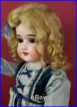 Antique German Schoenau & Hoffmeister 1909 Bisque Head Doll Brown Sleep Eyes