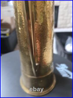 Antique German Secessionist Brass Wine Flagon Pitcher Arts Nouveau Vintage