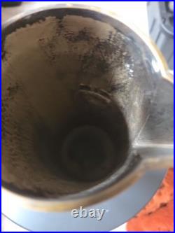 Antique German Secessionist Brass Wine Flagon Pitcher Arts Nouveau Vintage