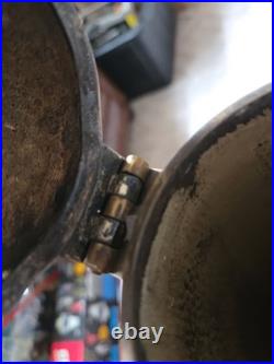 Antique German Secessionist Brass Wine Flagon Pitcher Arts Nouveau Vintage