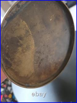 Antique German Secessionist Brass Wine Flagon Pitcher Arts Nouveau Vintage