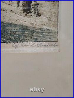 Antique German Signed water color