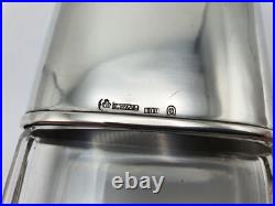 Antique German Silver & Cut Glass Hip Flask Vintage Travel Flask circa 1920 Antique German Silver & Cut Glass Hip Flask Vintage Travel Flask circa 1920