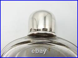 Antique German Silver & Cut Glass Hip Flask Vintage Travel Flask circa 1920 Antique German Silver & Cut Glass Hip Flask Vintage Travel Flask circa 1920