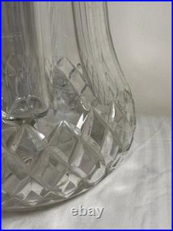 Antique German Silver-Plated Cut Crystal Pitcher with Lids & Glass Insert