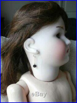 Antique German Simon Halbig Heinrich Handwerck Bisque Head Doll 24 Pierced Ears