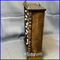 Antique German Spices Box 19th Century Small Cabinet Woodwork Ceramic 11.5 Antique German Spices Box 19th Century Small Cabinet Woodwork Ceramic 11.5